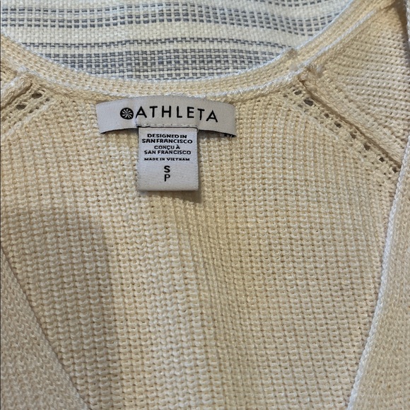 Athleta Women's V-Neck Sweater in Cream - Picture 2 of 5